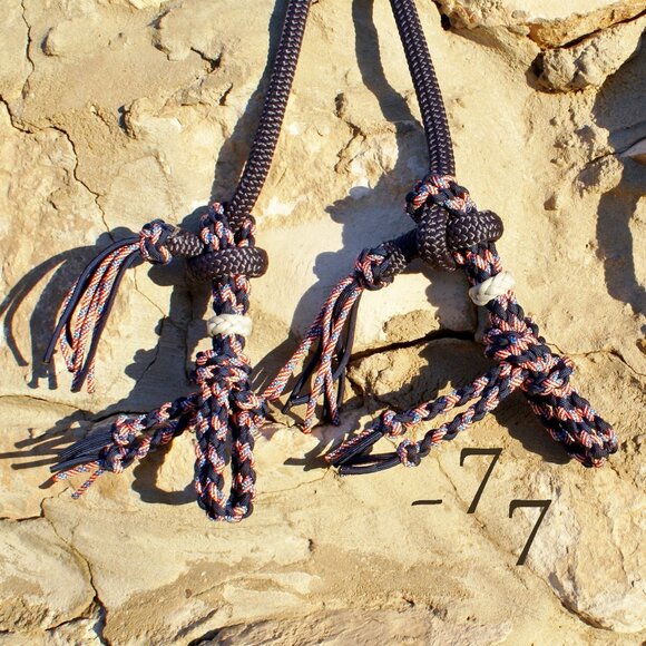 New 9' Double Braid Nylon Yacht Rope Sport Loop - Tie Style Paracord Bit Ends - Picture 1 of 6